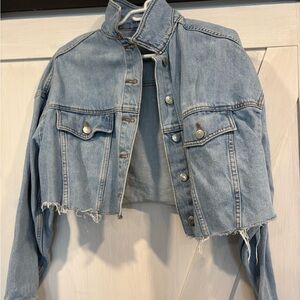 Topshop Moto Light Blue Denim Jacket